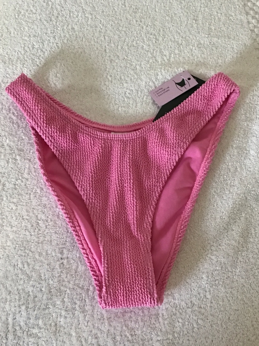 wild fable Pink Textured High-Cut Bikini Bottom